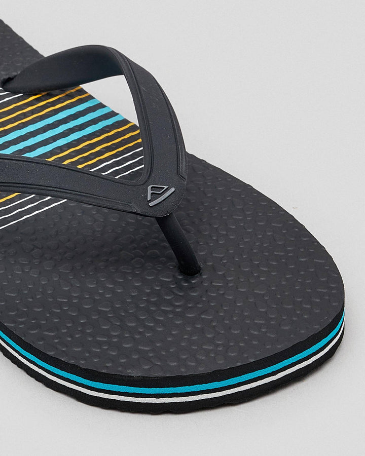 Reef Switchfoot Youth Jandals Aqua / Orange Stripes 2 / 3