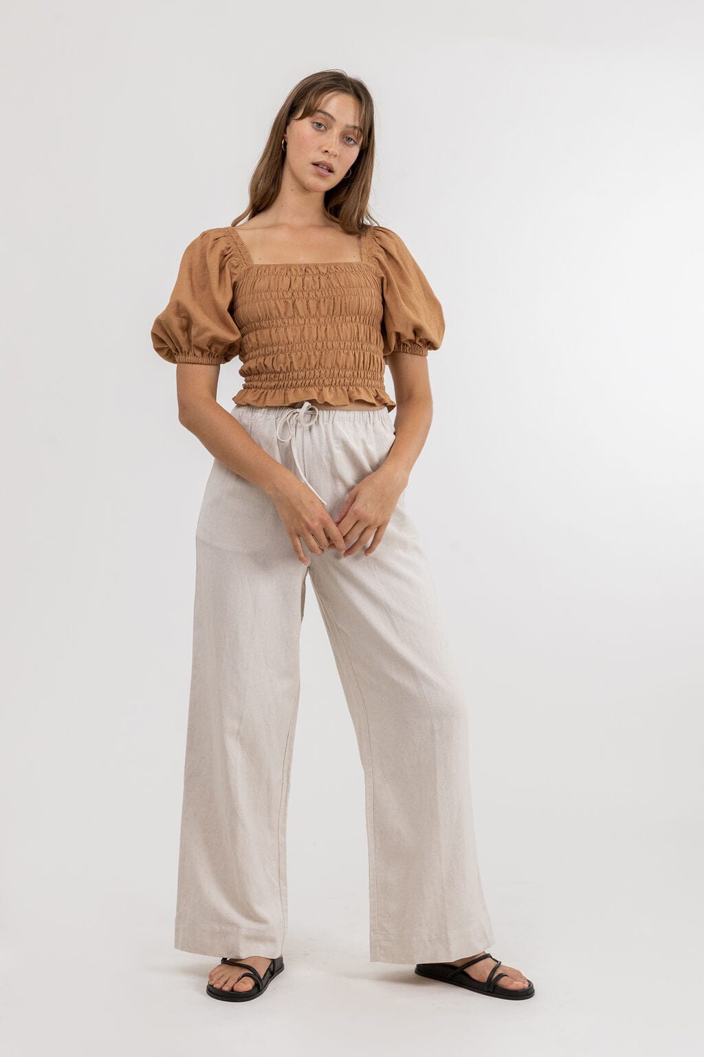 Rhythm Bronte Smocked Top