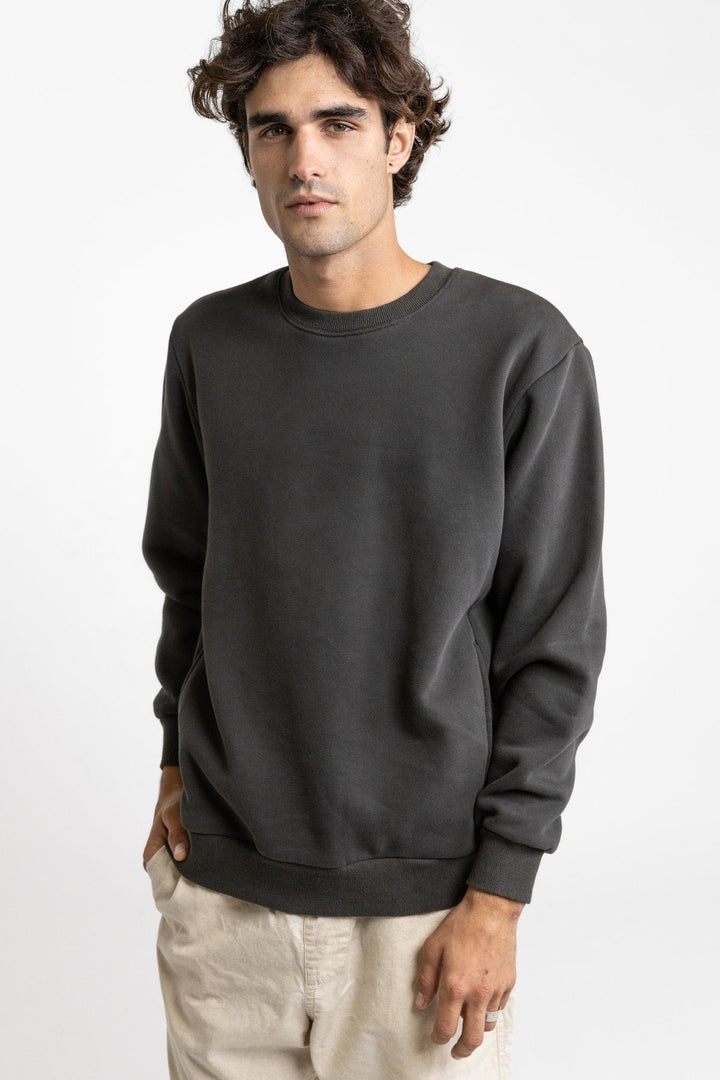 Rhythm Classic Fleece Crew Vintage Black S