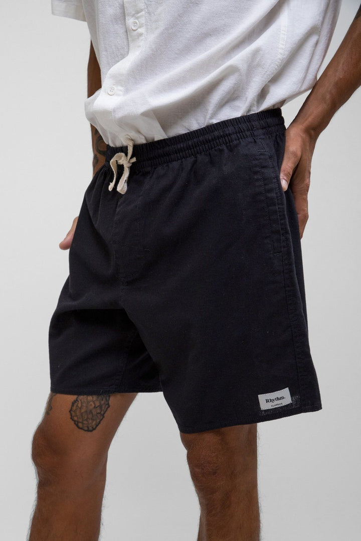 Rhythm Classic Linen Jam Shorts Vintage Black 36