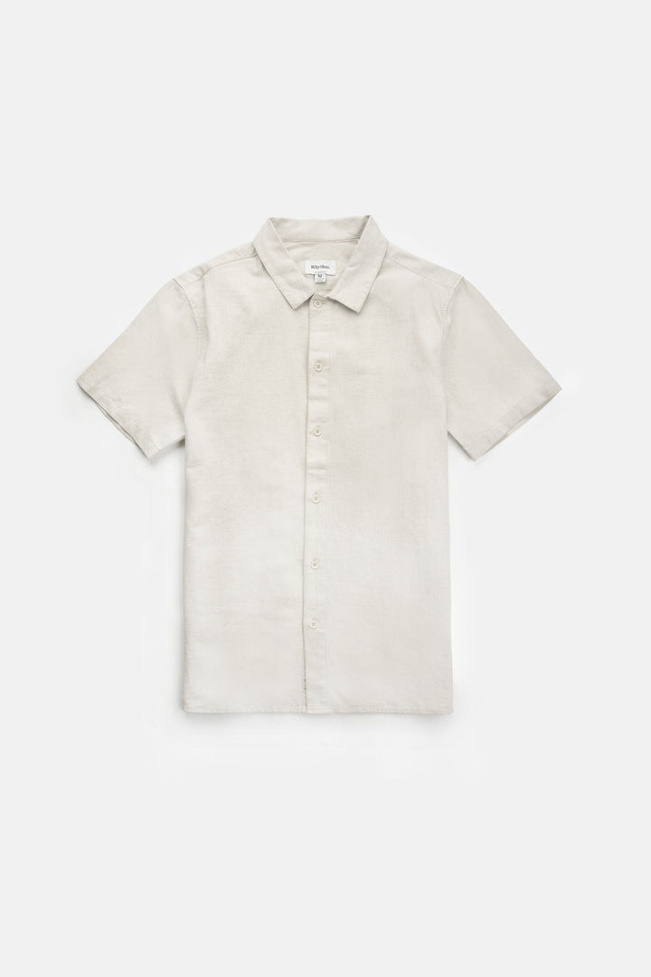 Rhythm Classic Linen Short Sleeve Shirt Sand S