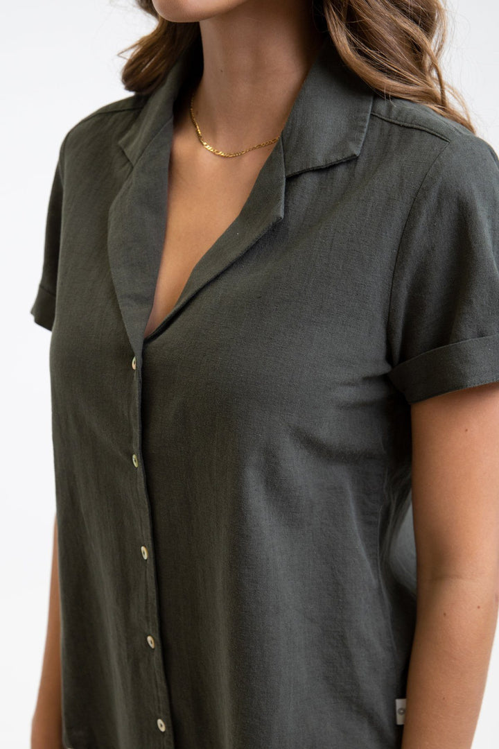 Rhythm Classic Short Sleeve Shirt Olive