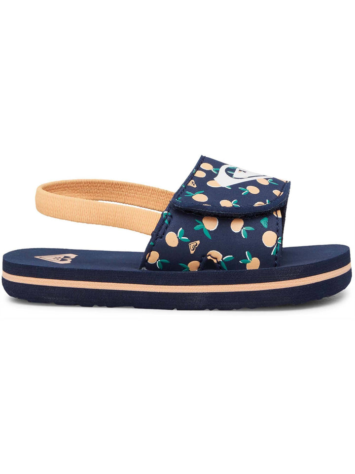 Roxy Girls Finn Jandals are a water-friendly EVA Jandal with elastic back strap & cute graphics.