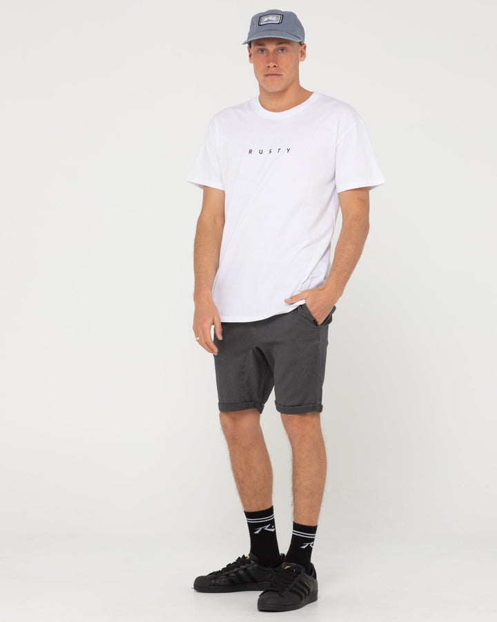 Rusty Hooked On 18" Elastic Shorts Pavement 30