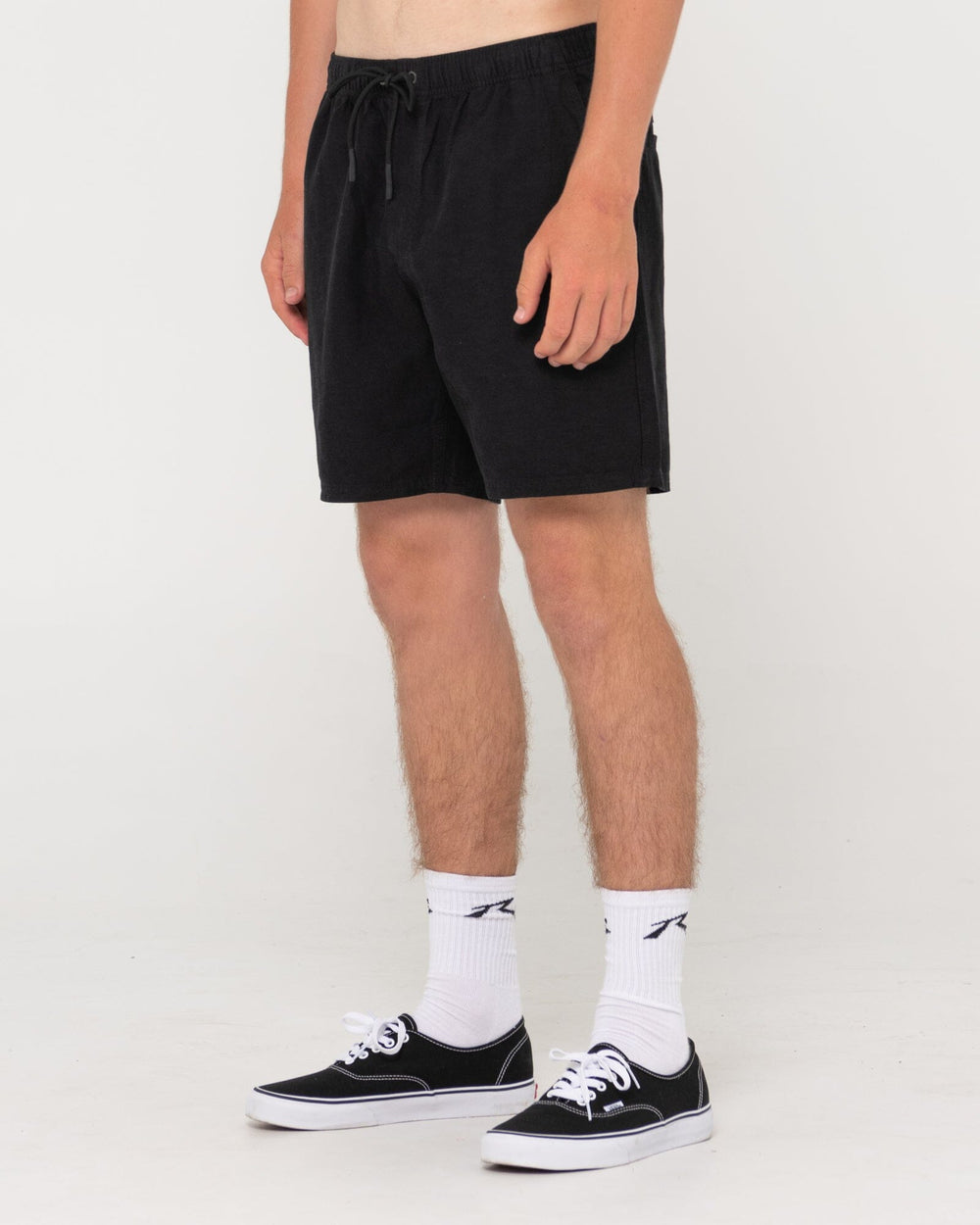Rusty Overtone Linen 17" Youth Elastic Shorts