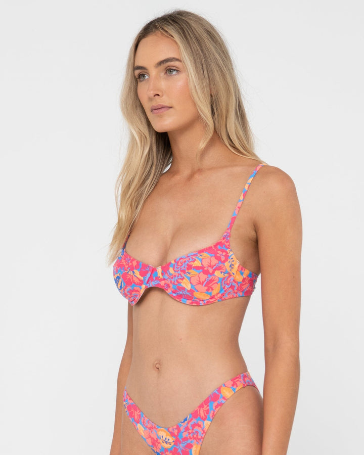 Rusty Rio Recycled Floral Balconette Midi Bikini