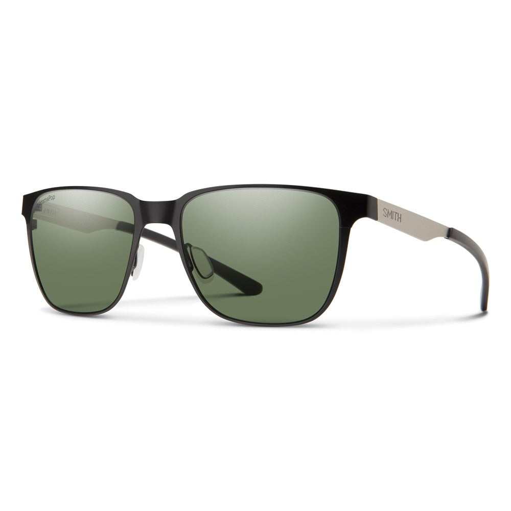 Smith Lowdown Metal Polarised Sunglasses Matte Black / CP Polarised Gray Green