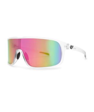 Volcom Macho Sunglasses Matte Trans Clear / Grey Pink Mirror