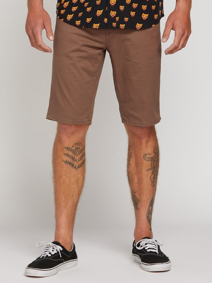 VOLCOM SOLVER LITE 5 POCKET SHORT MUSHROOM 30