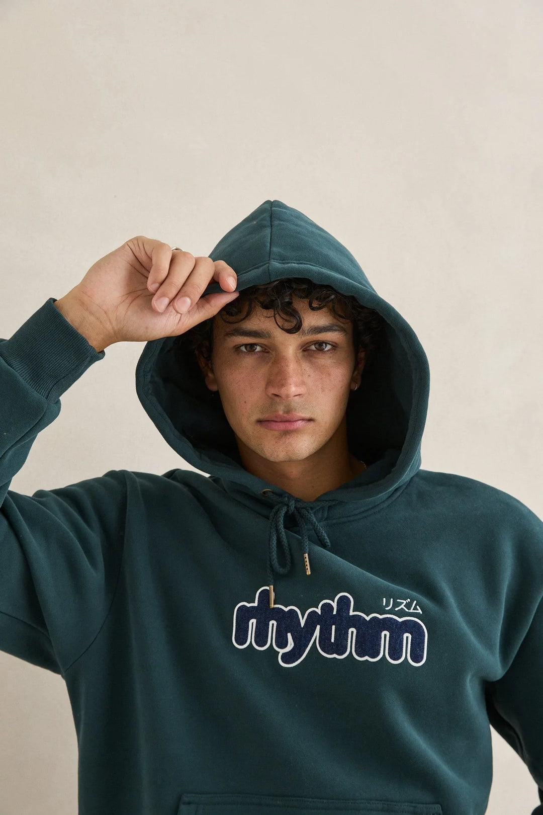 Rhythm Applique Fleece Hood