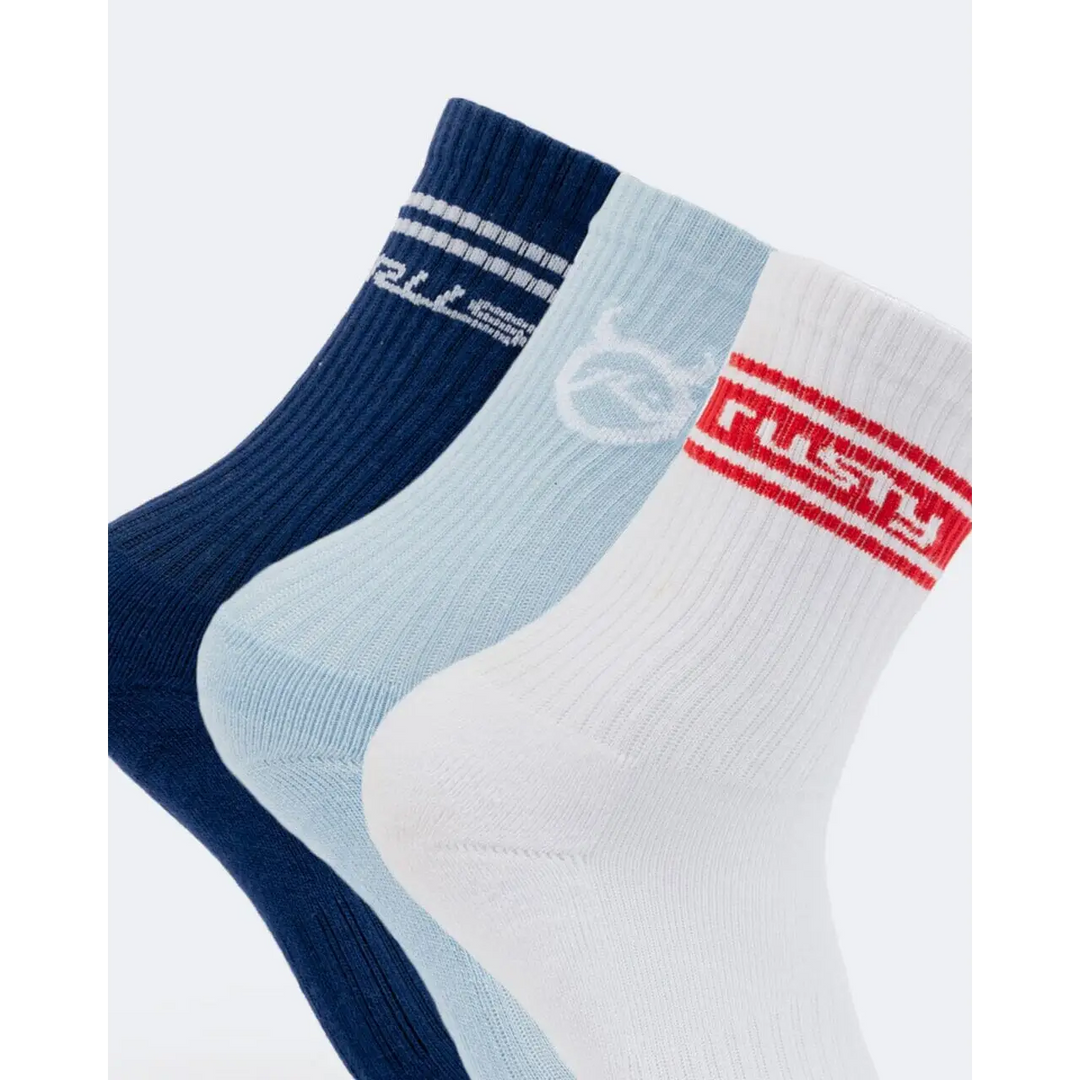 Rusty Shake Up Crew 3 Pack Socks 