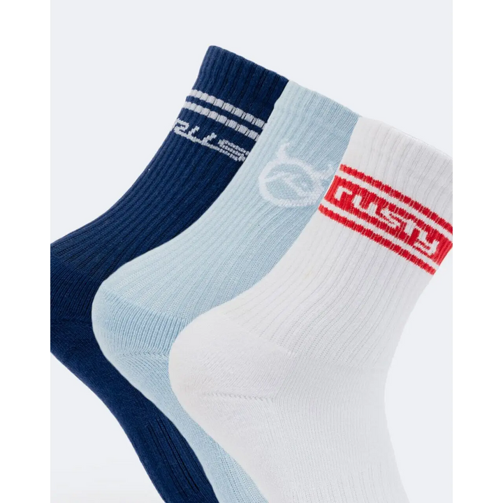 Rusty Shake Up Crew 3 Pack Socks 
