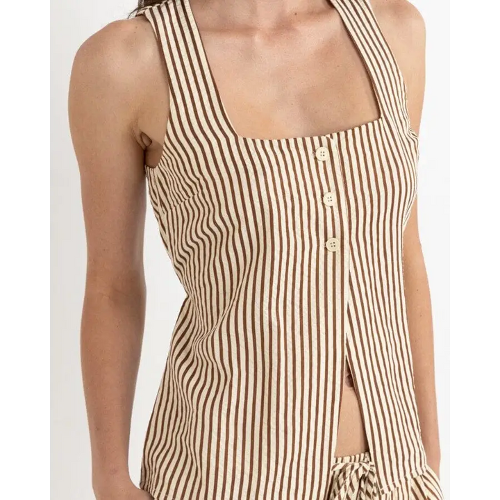 Rhythm Cove Stripe Long Vest 