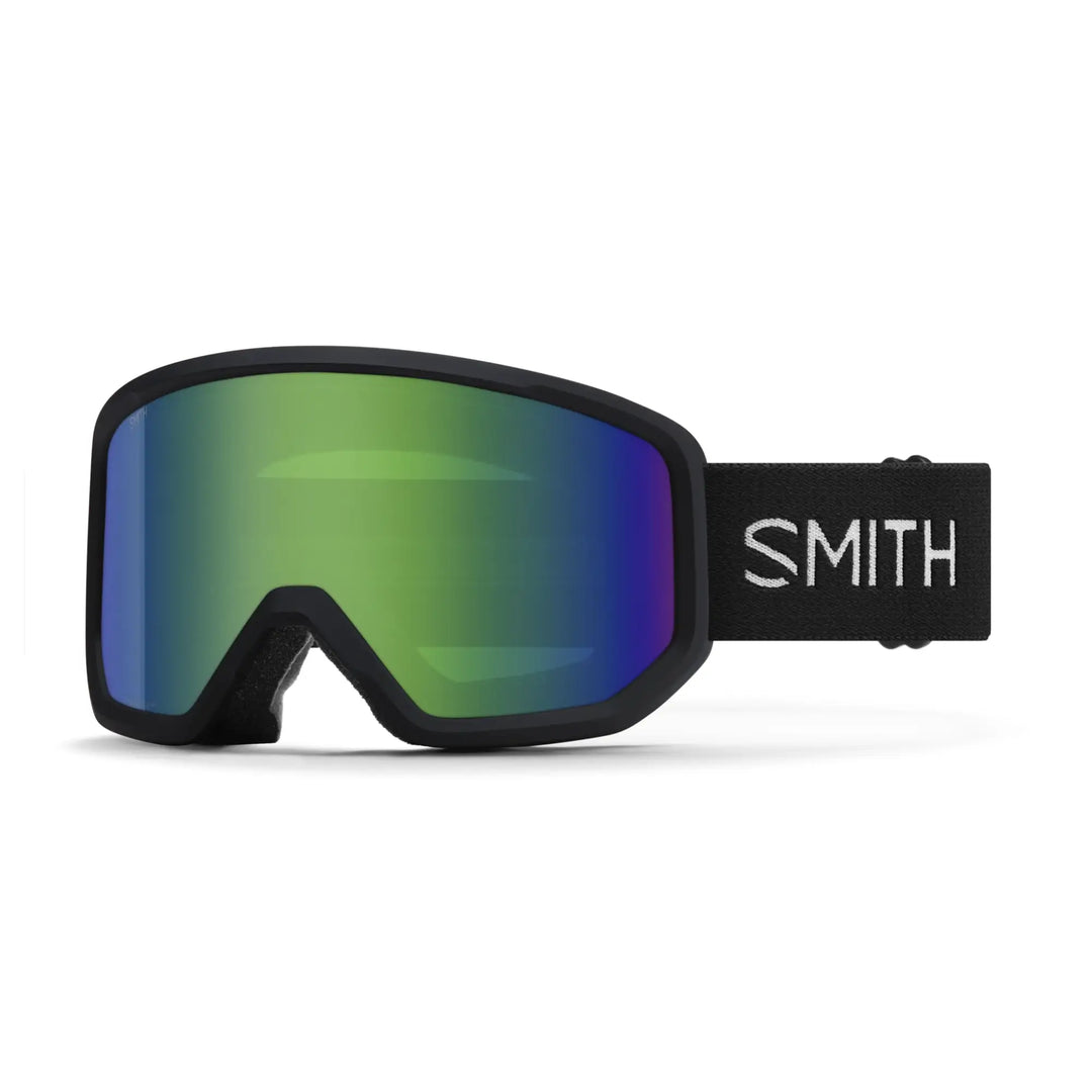 Smith Transfer Snow Goggles - Black / Green Sol-X Mirror