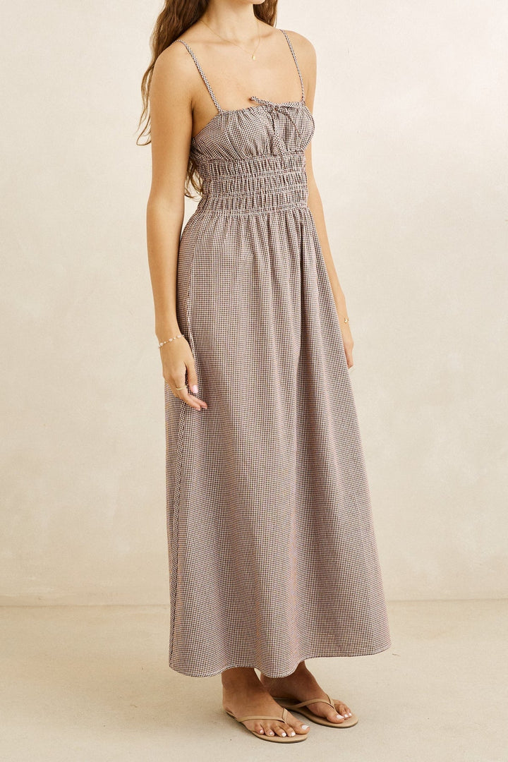 Rhythm London Check Midi Dress