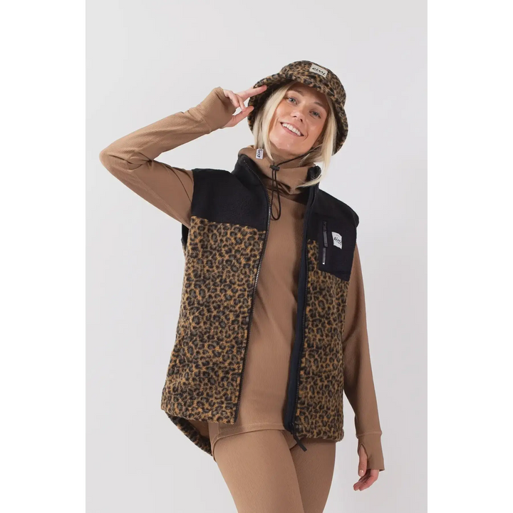 Eivy Lumberjackie Sherpa Vest - Leopard / XS
