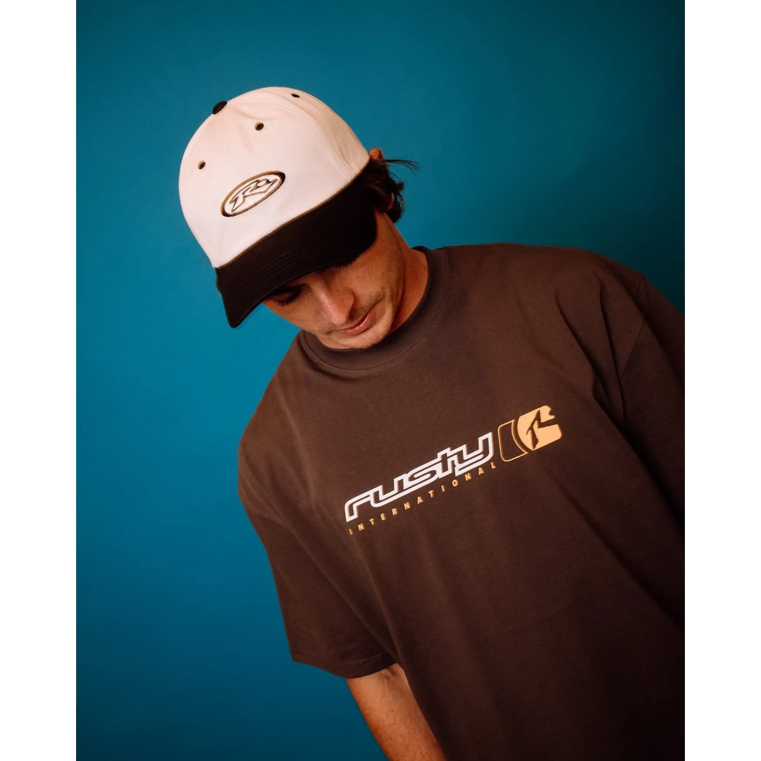 Rusty Kick Flip Embroidered Two-Toned Dad Cap 