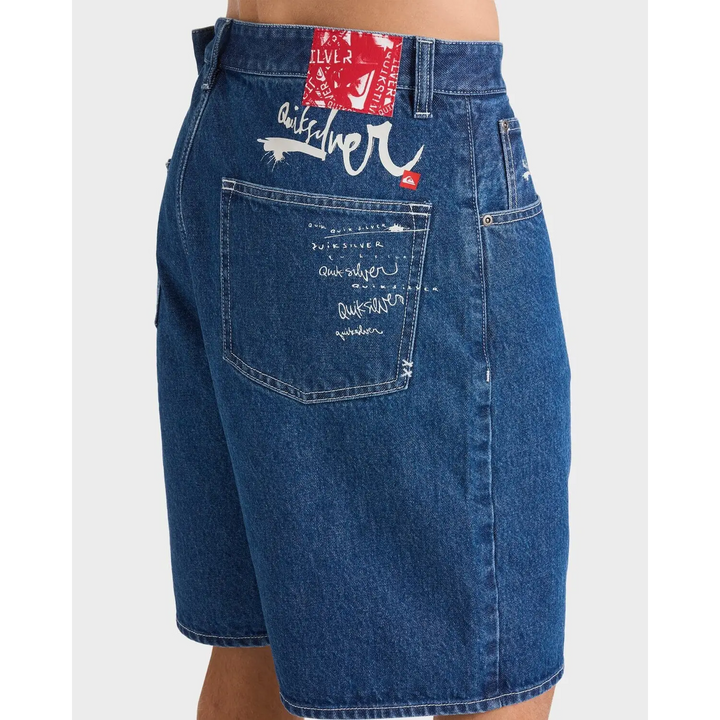 Quiksilver Impaired Baggy Denim Shorts 