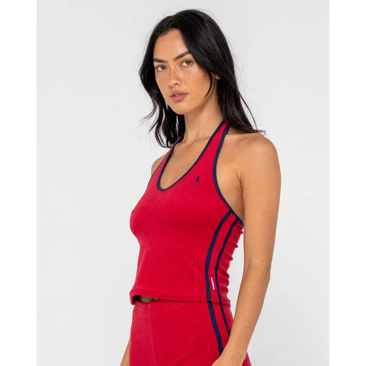 Rusty Bodhi Towelling Halter Neck Top 