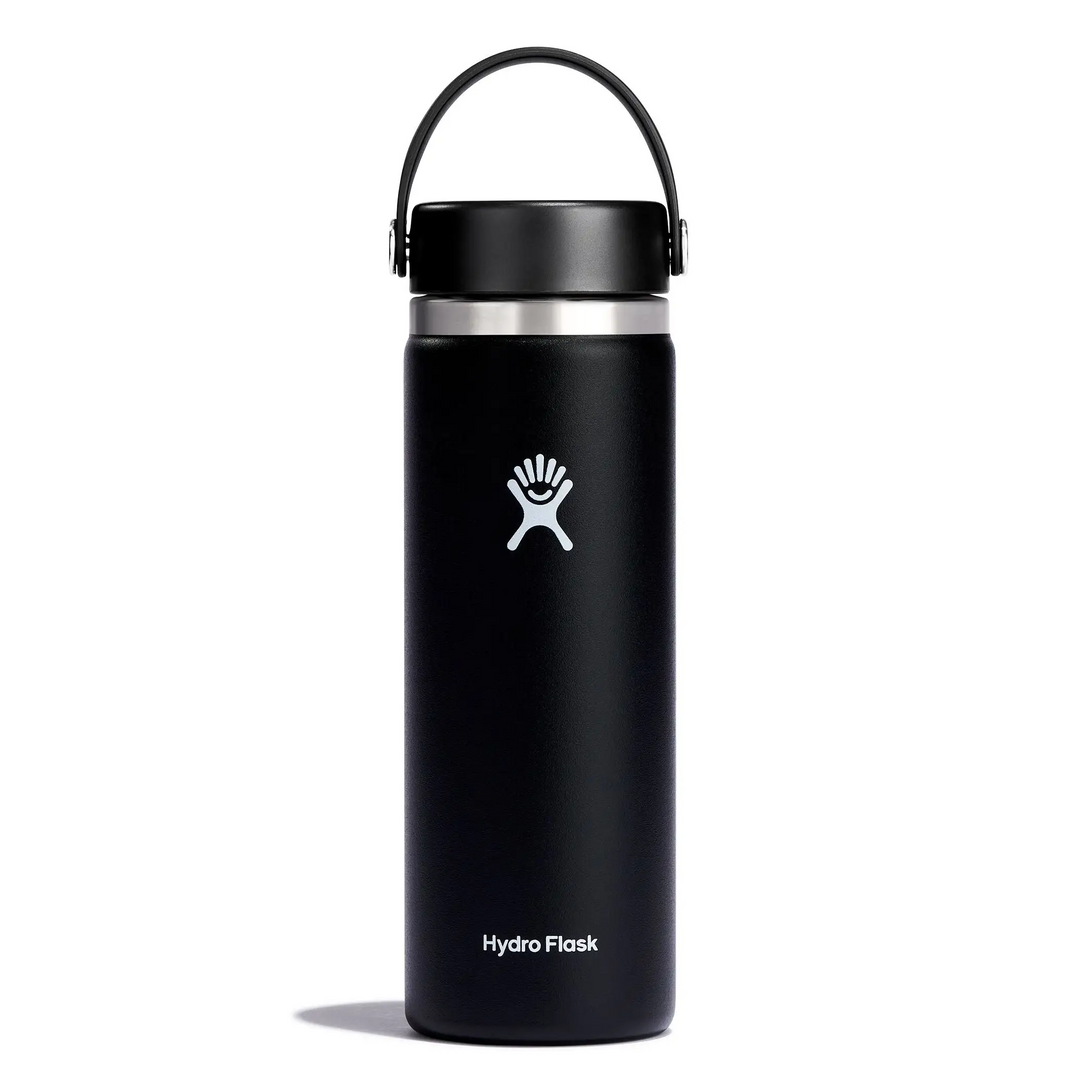 Hydro Flask 20oz (591ml) Wide Mouth Flex Cap Drink Bottle - Black Black 