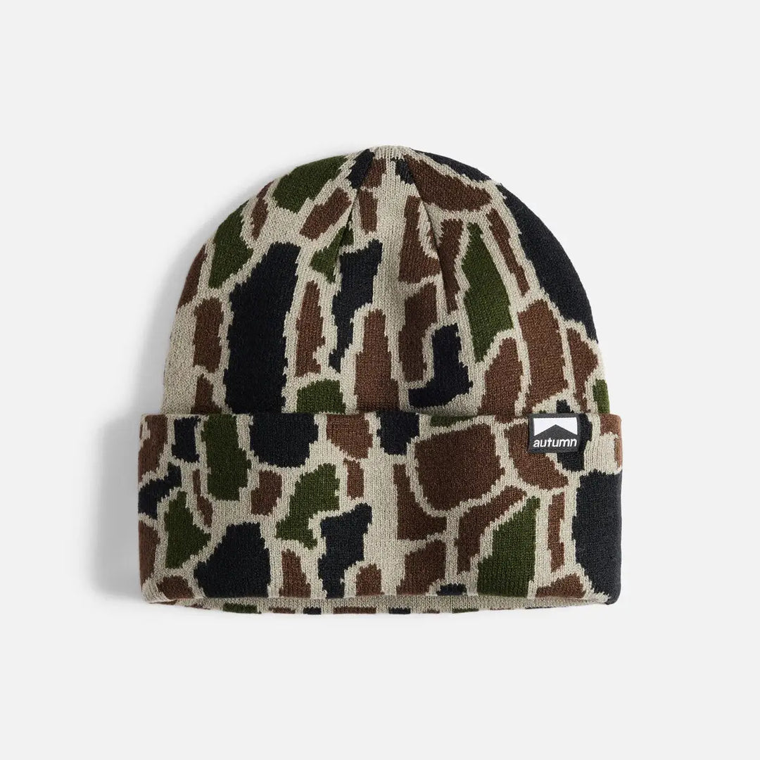 Autumn Treebark Beanie - Stone