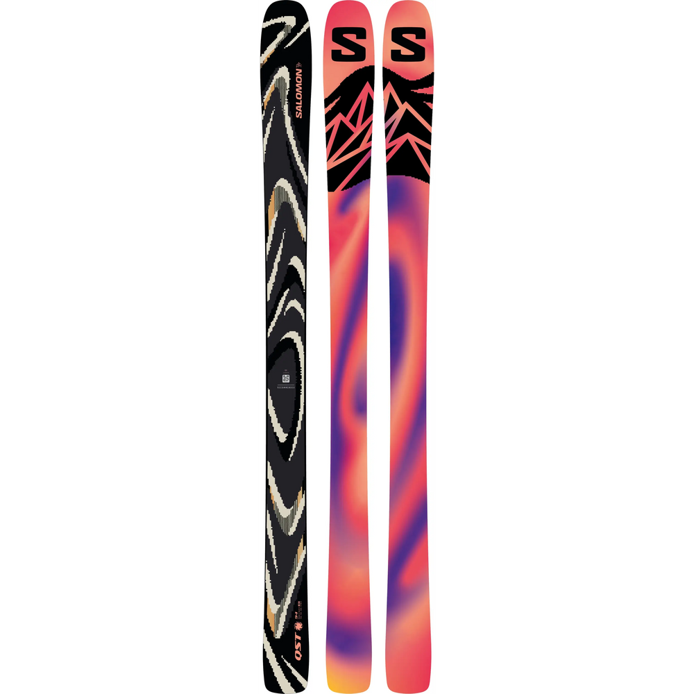 Salomon QST 94 Ski 2027 - Black / Almond Milk / Fusion Coral / 156