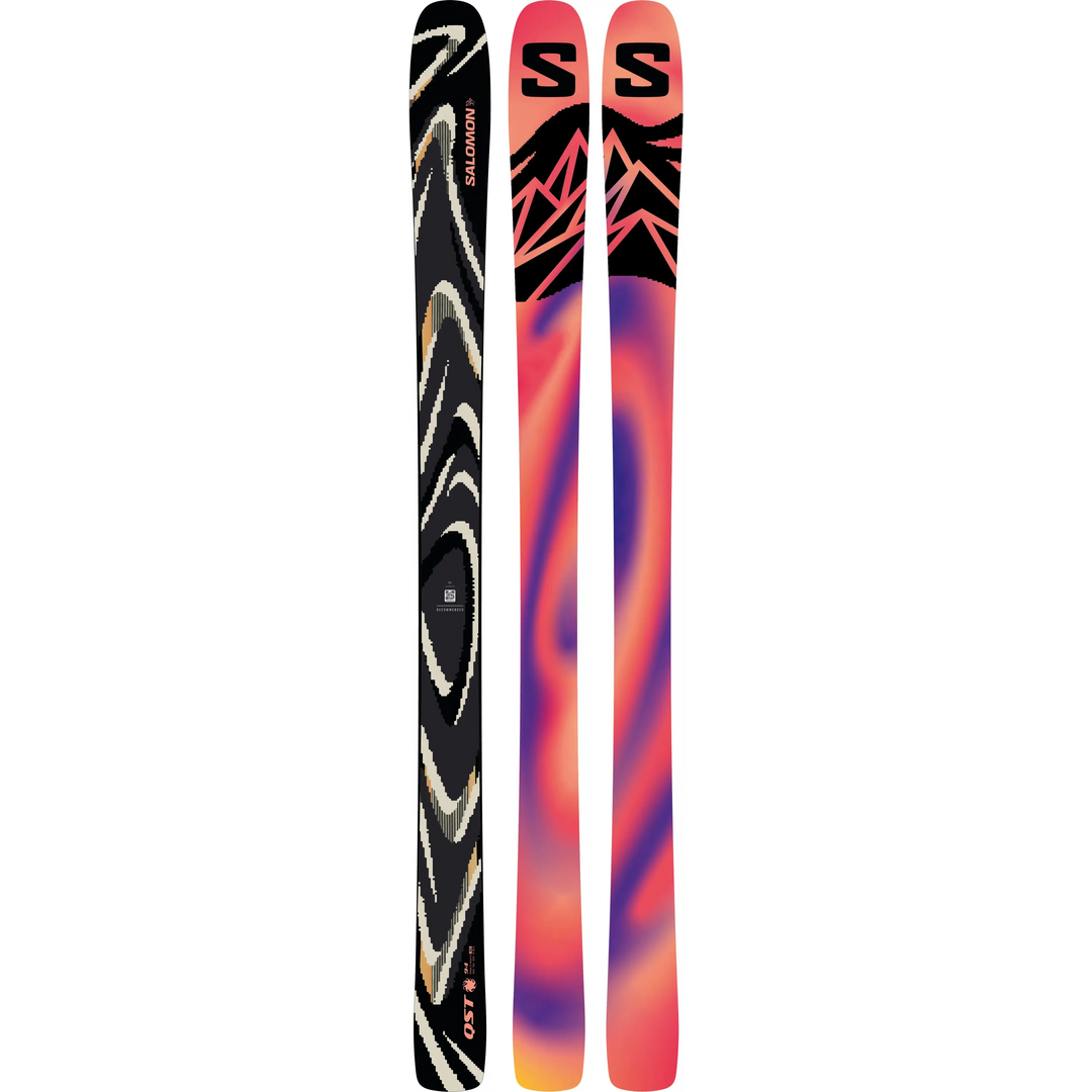 Salomon QST 94 Ski 2027 - Black / Almond Milk / Fusion Coral / 156
