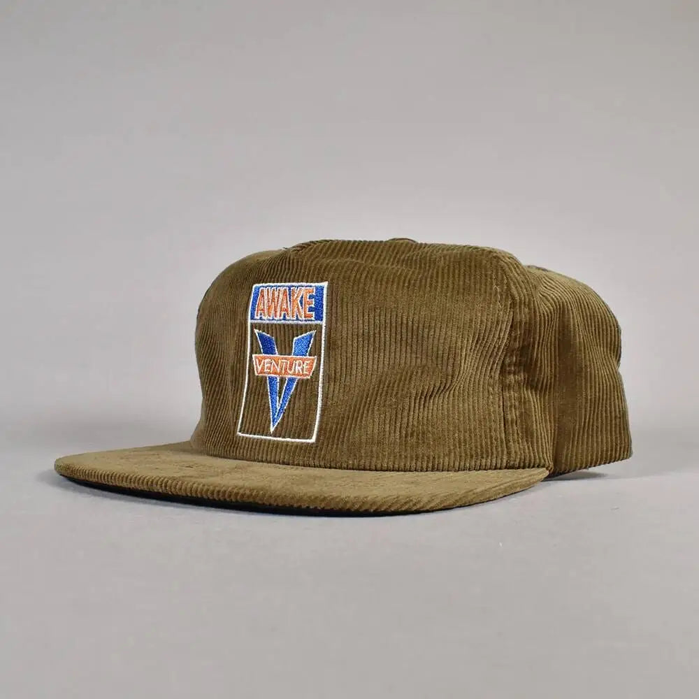 Venture Awake EMB Adj Cap Brown Cord/Blue/orange OSFA 
