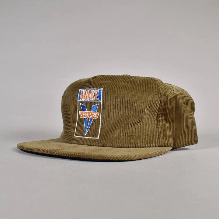 Venture Awake EMB Adj Cap Brown Cord/Blue/orange OSFA 