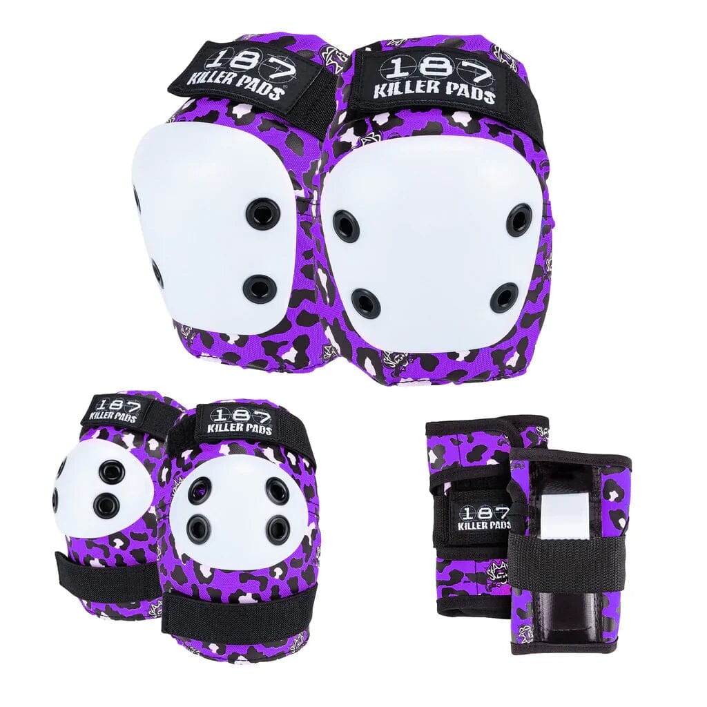 187 Six Pack Junior Skate Pads - Staab Purple 