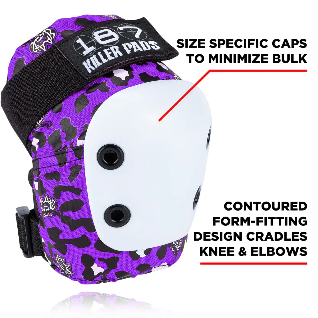 187 Six Pack Junior Skate Pads - Staab Purple 