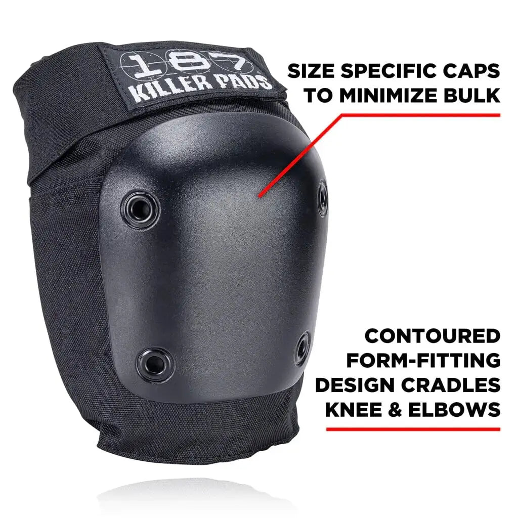 187 Six Pack Skate Pads - Black 