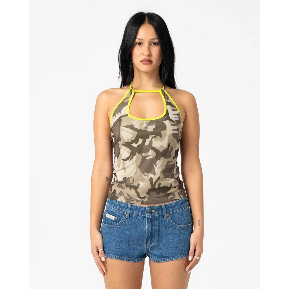 Rusty Camo Classics Halter Neck Top 