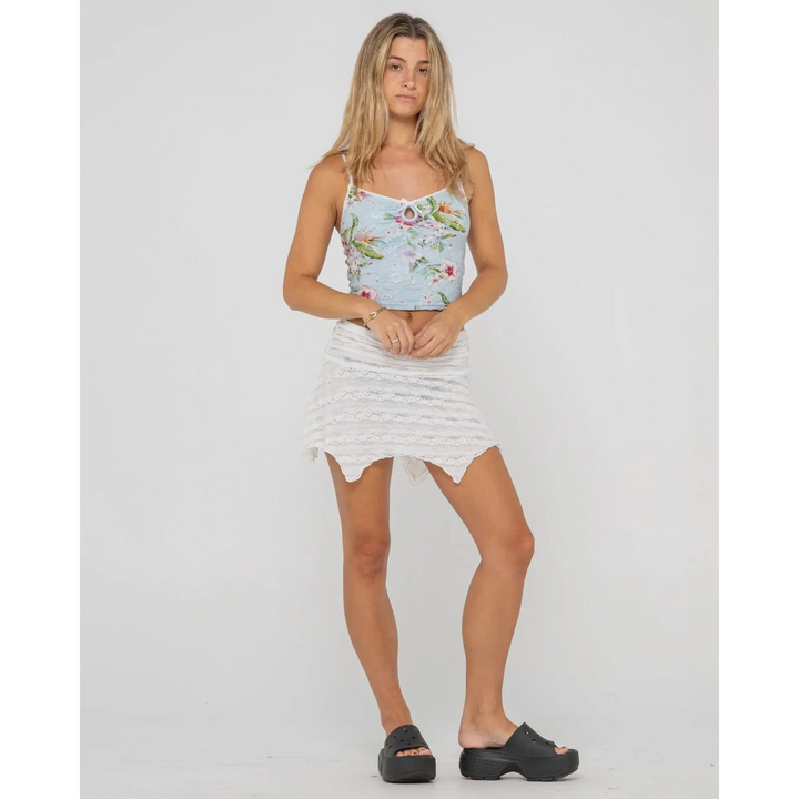 Rusty Athens Low Rise Lace Mini Skirt 