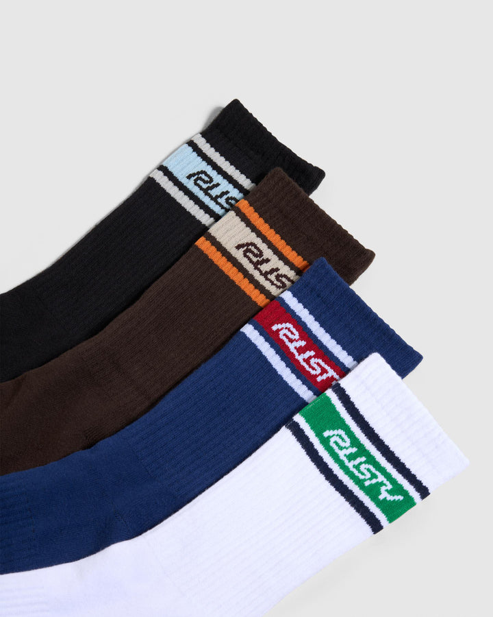 Rusty Pit Crew 4 Pack Socks