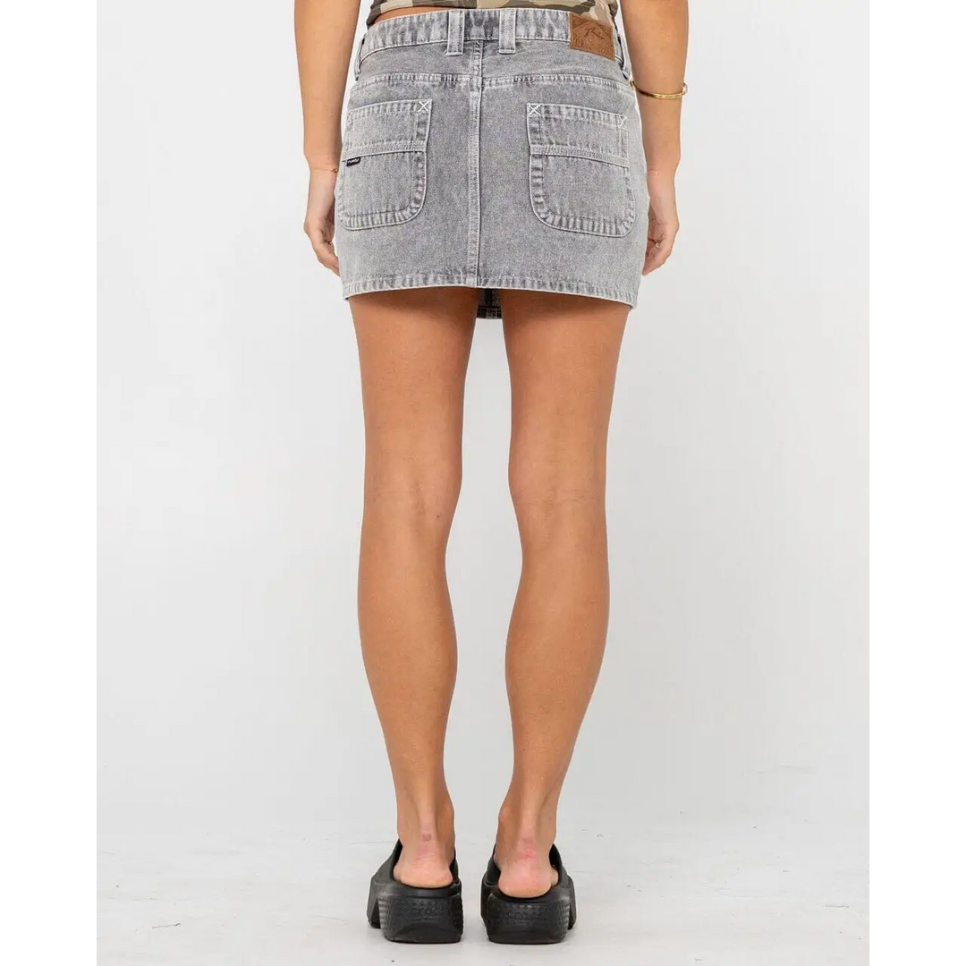 Rusty Mavericks Low Rise Denim Mini Skirt 