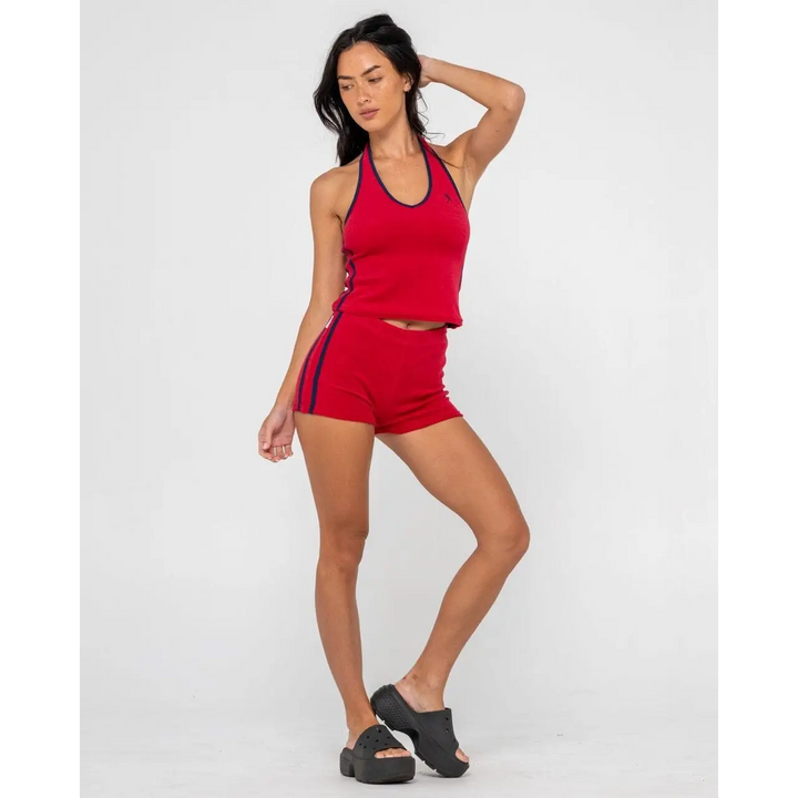 Rusty Bodhi Towelling Halter Neck Top 