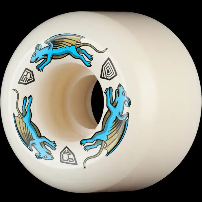 Powell Peralta Dragon Formula Blue Nano Rat 97A Skate Wheels - 54mm