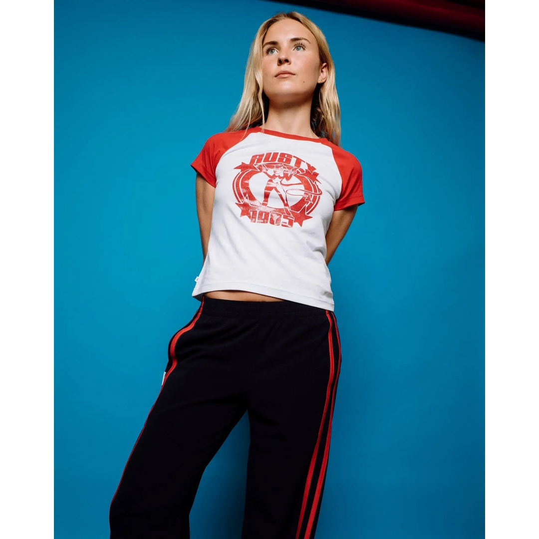 Rusty Bronson Side Stripe Low Rise Trackpants 