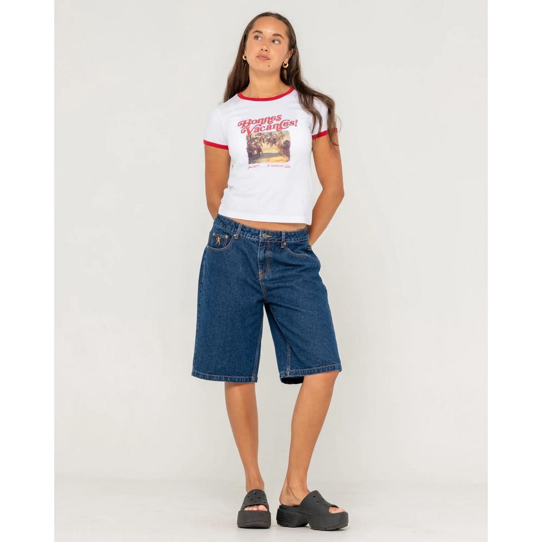 Rusty Bonnes Vacances Ringer T-Shirt 