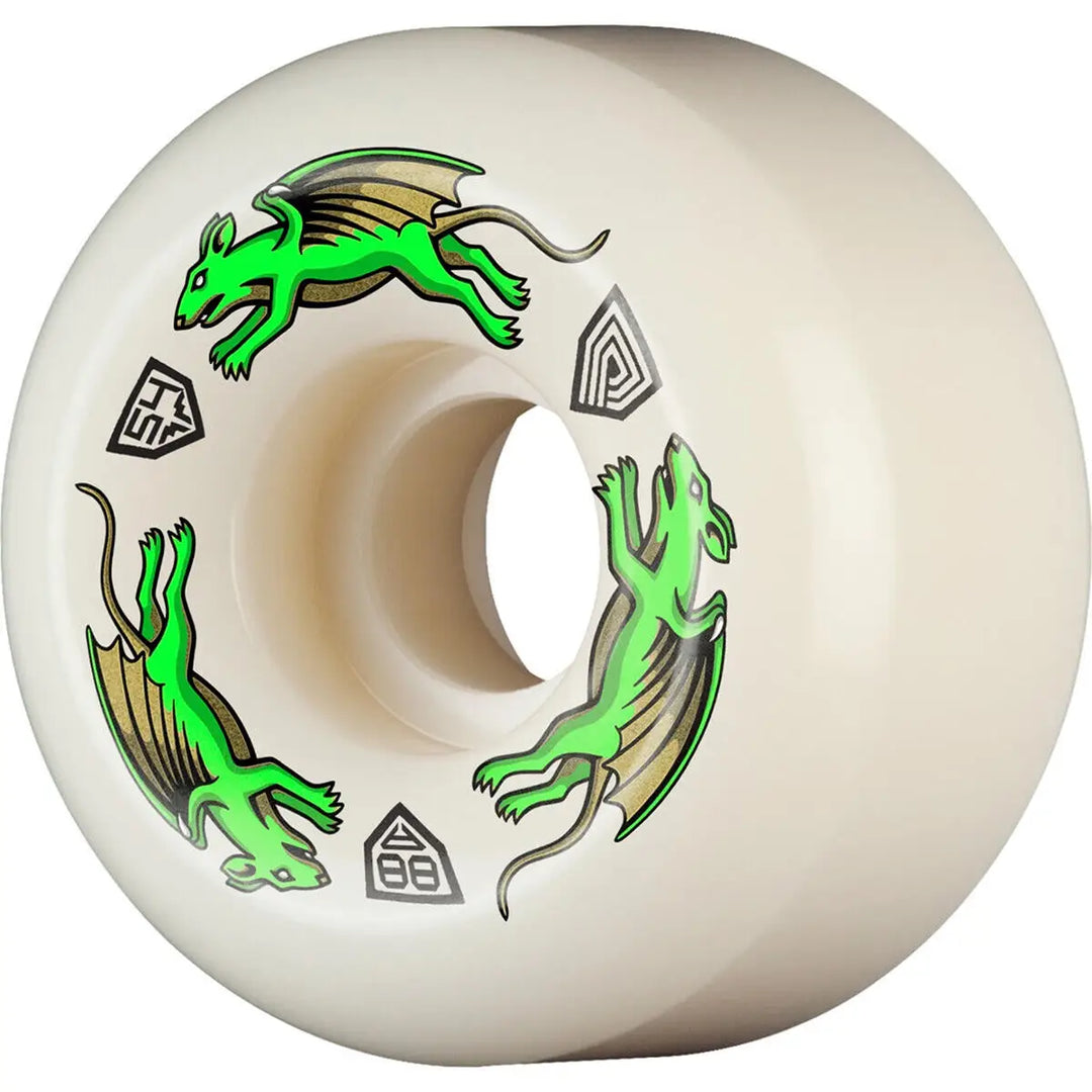 Powell Peralta Dragon Formula Green Nano Rat 88A Skate Wheels - 54mm