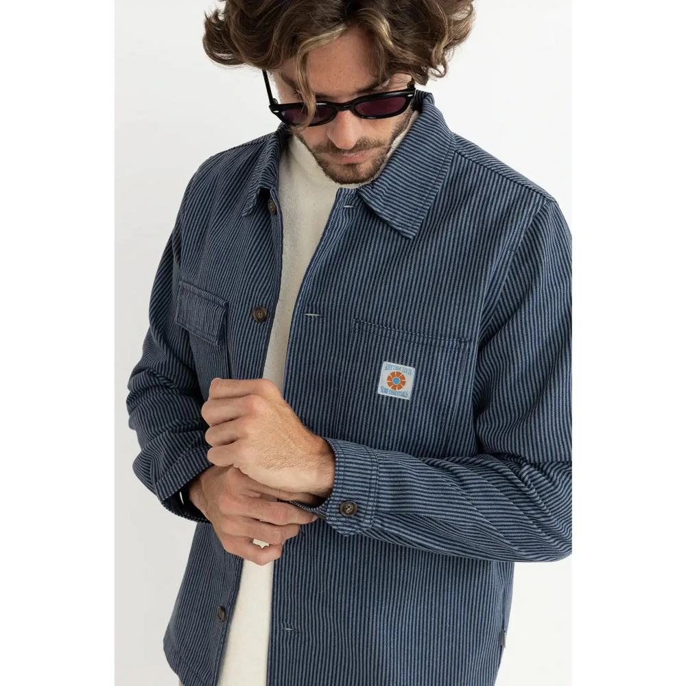 Rhythm Hickory Stripe Work Shirt 