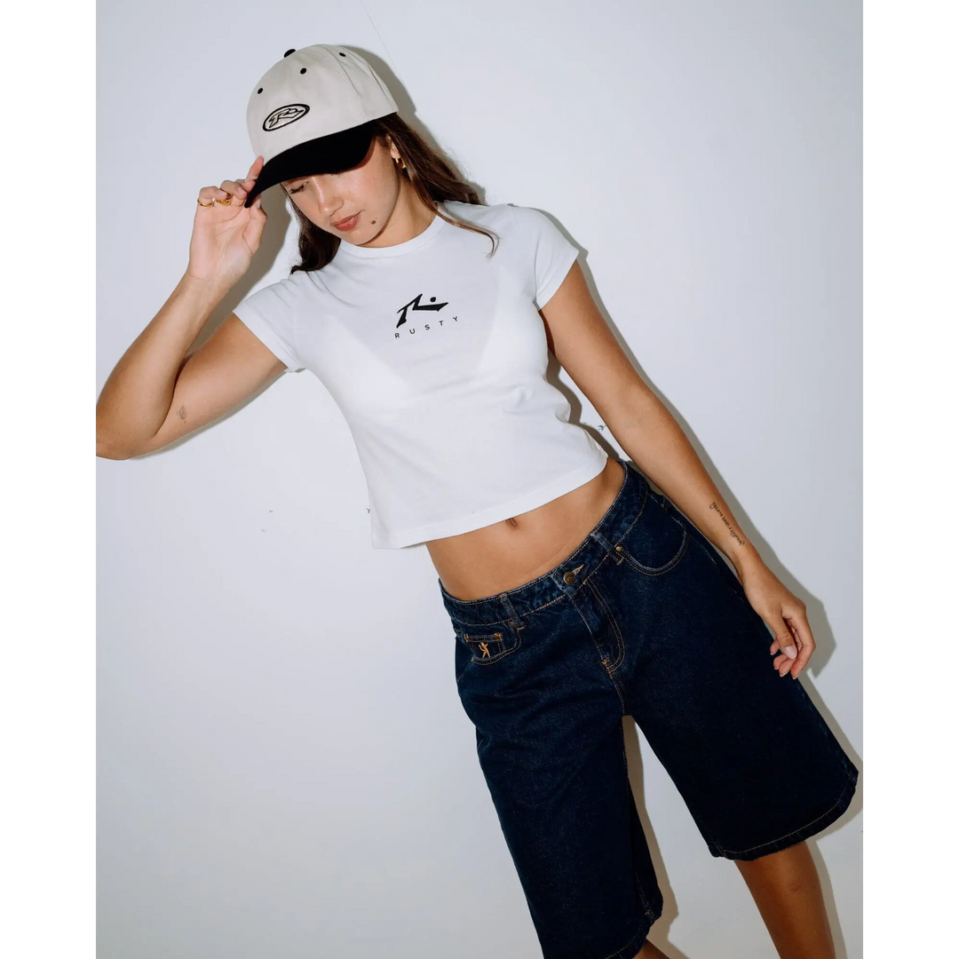 Rusty Kick Flip Embroidered Two-Toned Dad Cap 