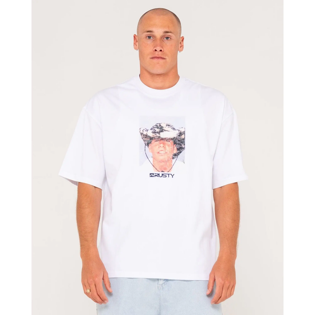 Rusty Wanted Photo Print T-Shirt 