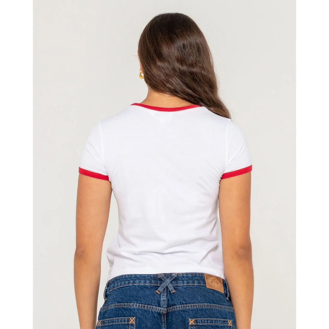 Rusty Bonnes Vacances Ringer T-Shirt 