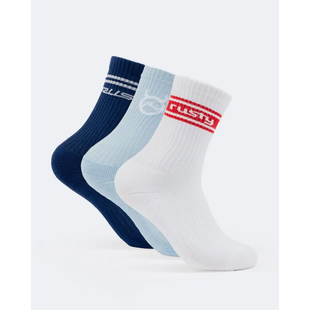 Rusty Shake Up Crew 3 Pack Socks Multi 1 