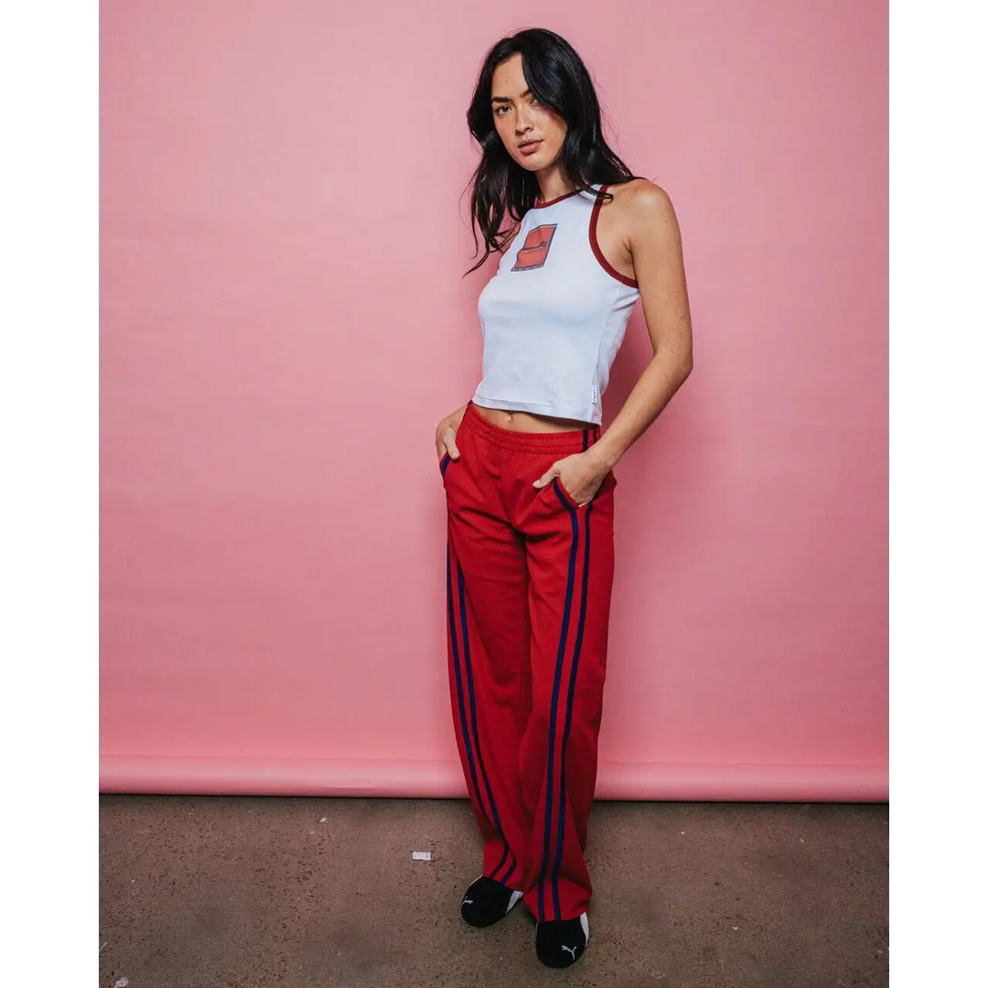 Rusty Bronson Side Stripe Low Rise Trackpants 