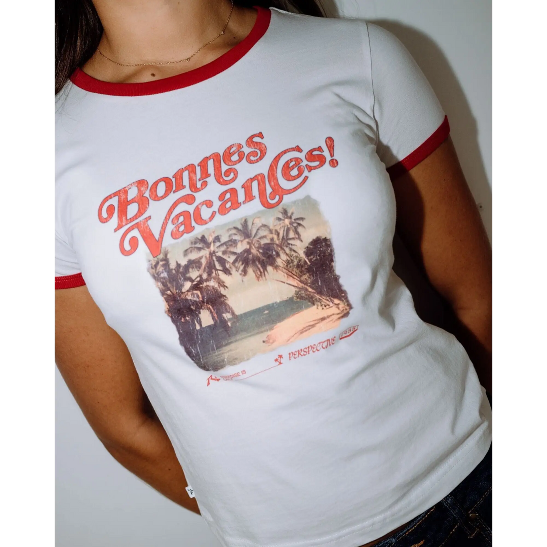 Rusty Bonnes Vacances Ringer T-Shirt 