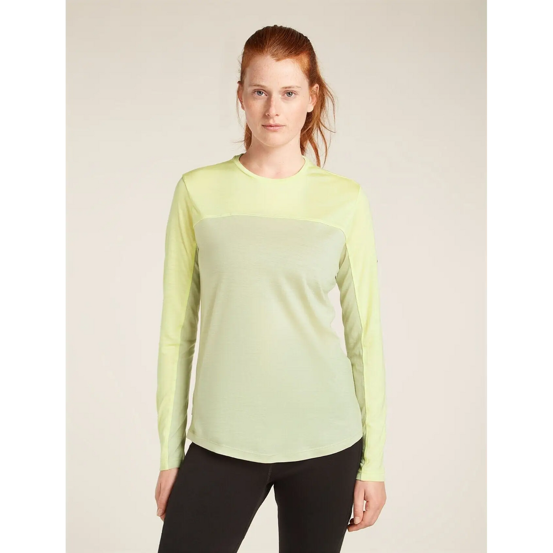 Icebreaker Womens Merino Blend 125 Cool Lite Sphere Long Sleeve Tee - Colour Block 