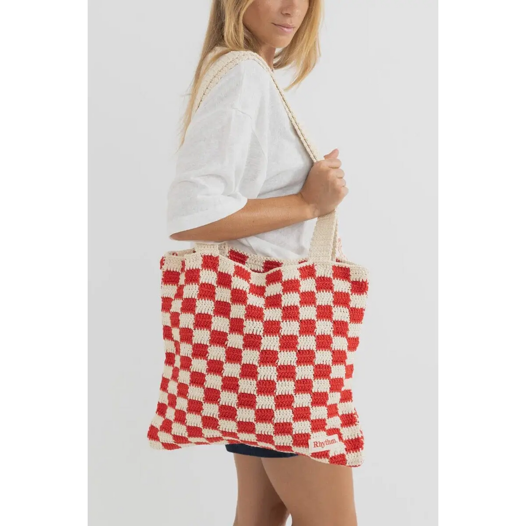 Rhythm Lola Check Crochet Tote Bag 